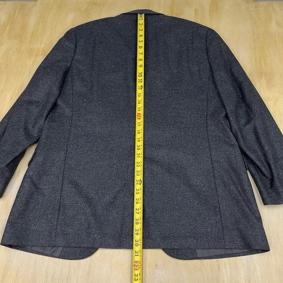 Brooks Brothers 👉Altered👈 Wool Cashmere Blazer Mens 43R Dark Gray/Brown